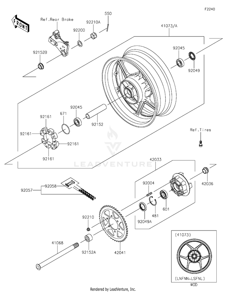 Rear Wheel/Chain Schematic