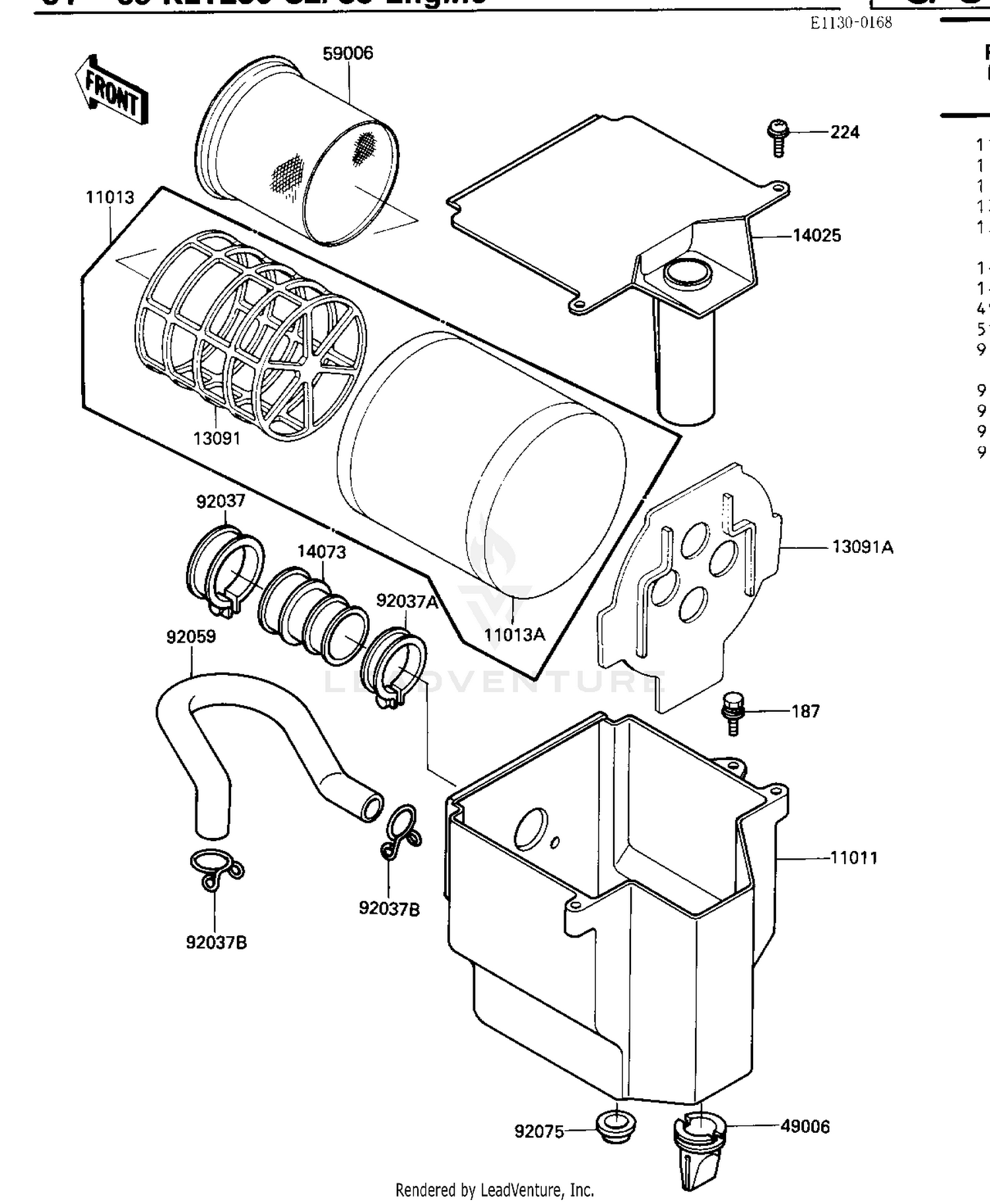 AIR CLEANER ('84-'85 C2/C3)