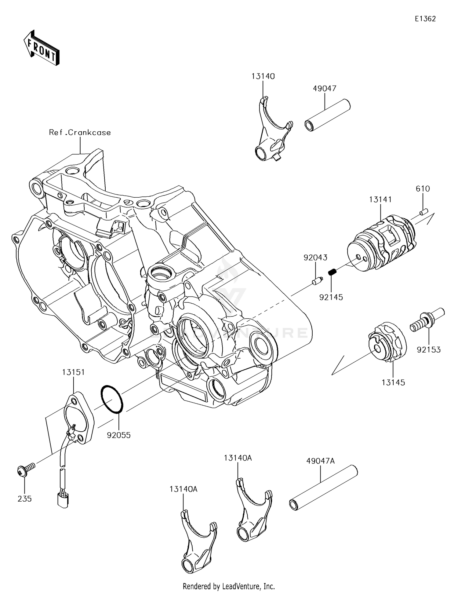 Gear Change Drum/Shift Fork(s)