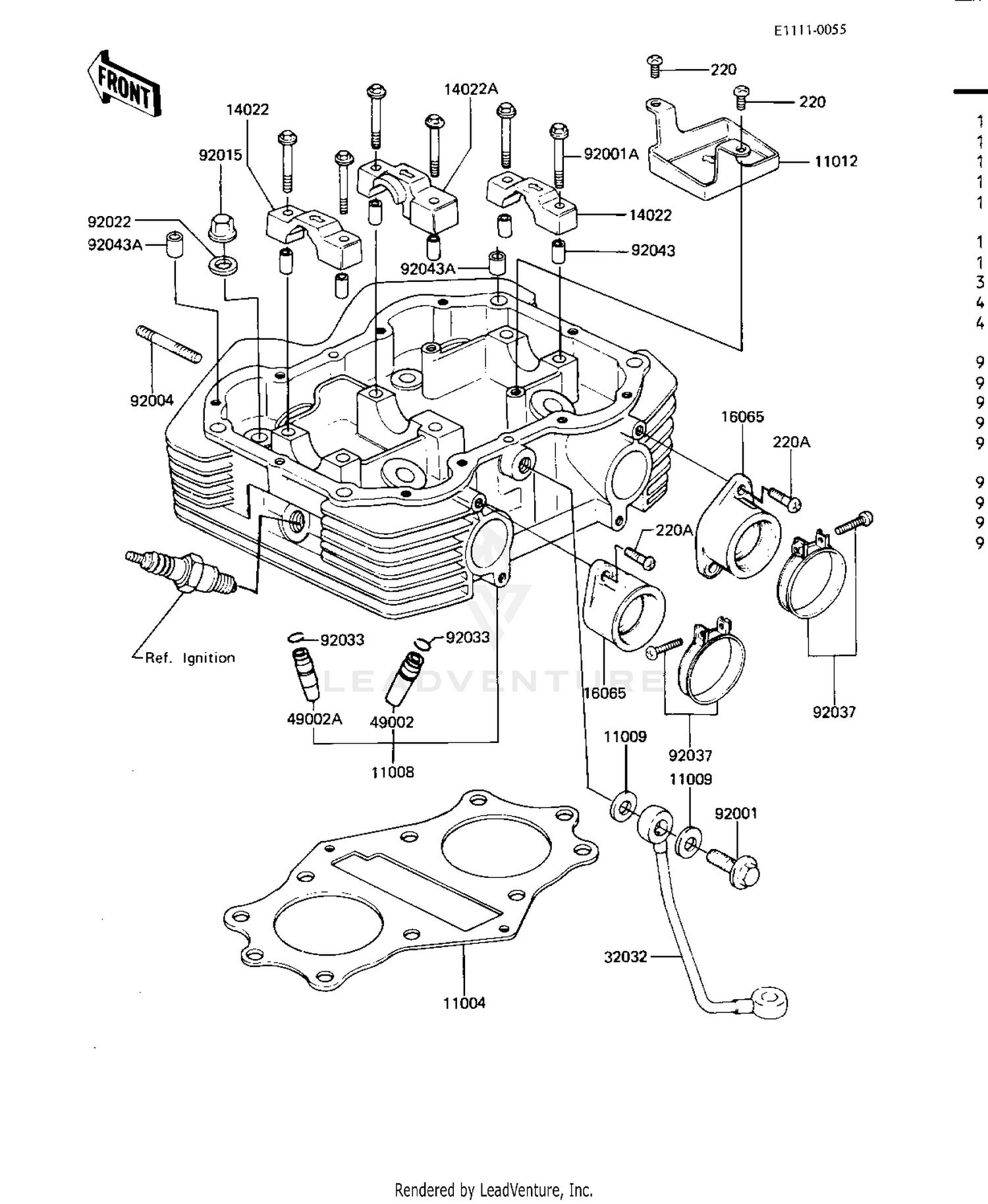 CYLINDER HEAD (KZ440-D5)