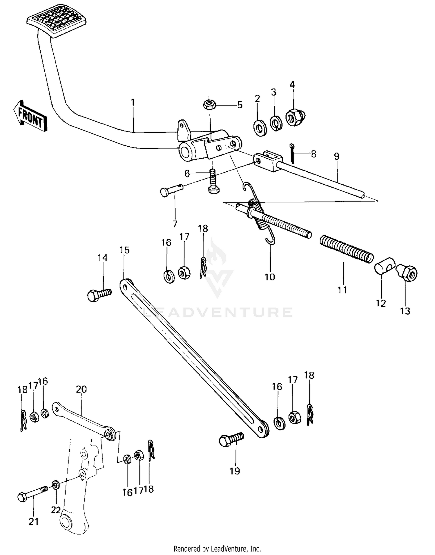 BRAKE PEDAL/TORQUE LINK ('80 B1)