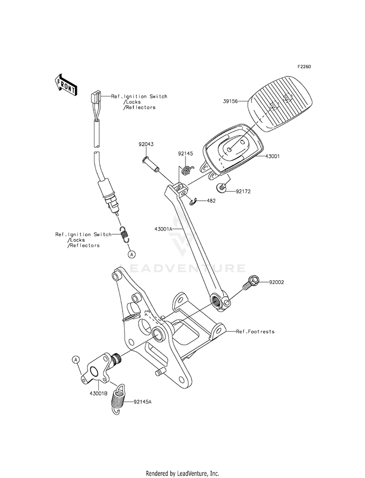 Brake Pedal/Torque Link Schematic