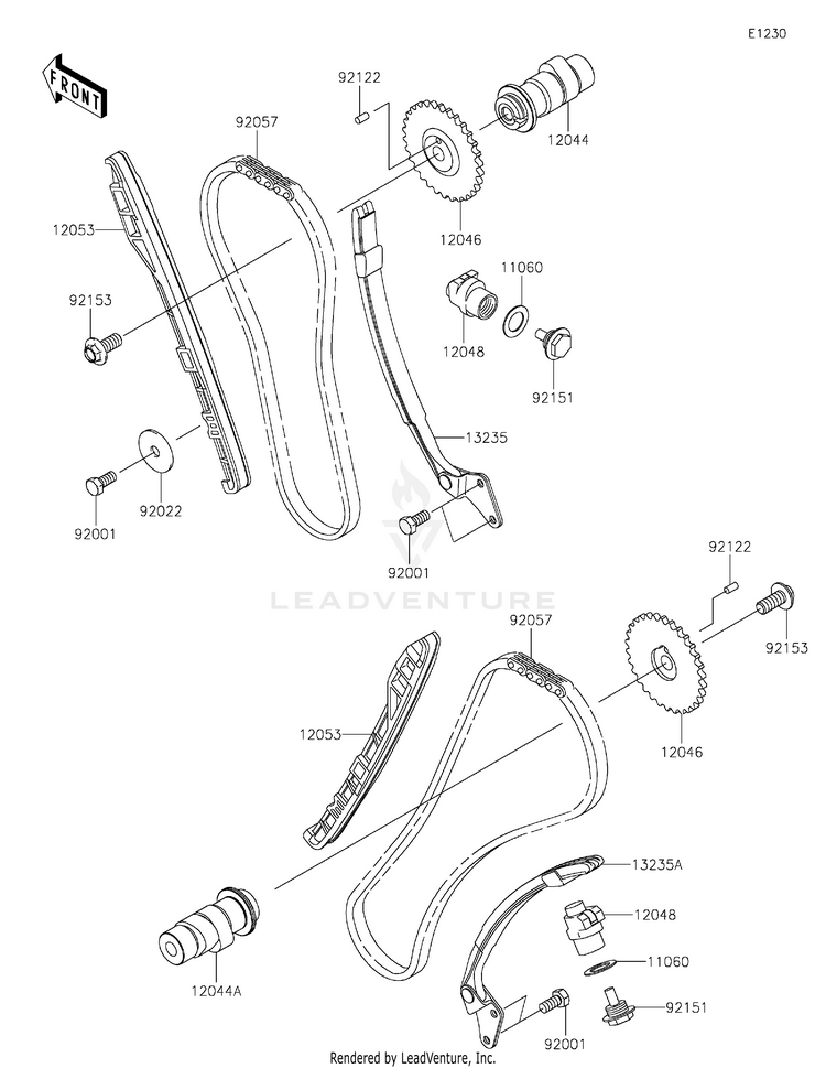 Camshaft(S)/Tensioner Schematic