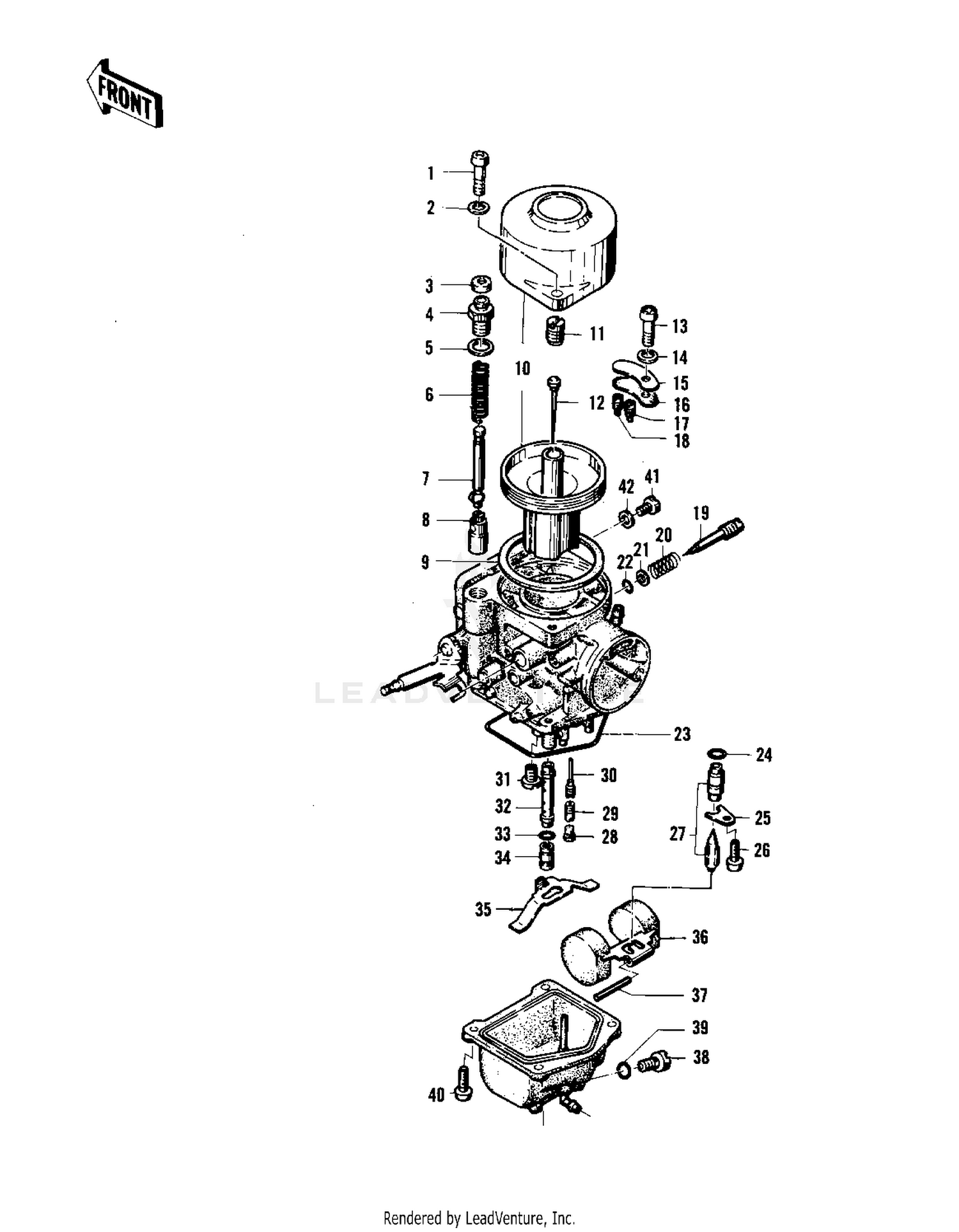 CARBURETOR PARTS ('75 S)