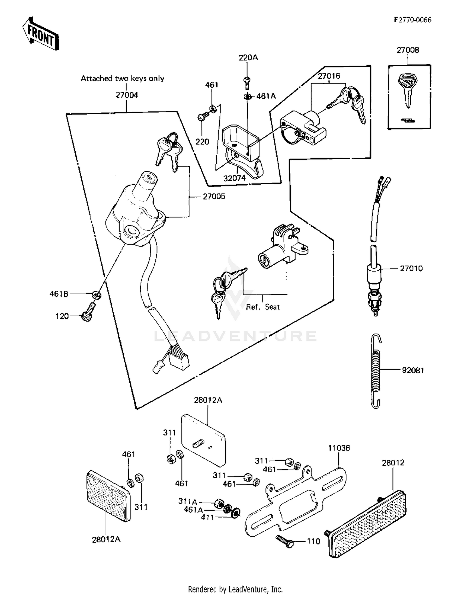 IGNITION SWITCH/LOCKS/REFLECTORS