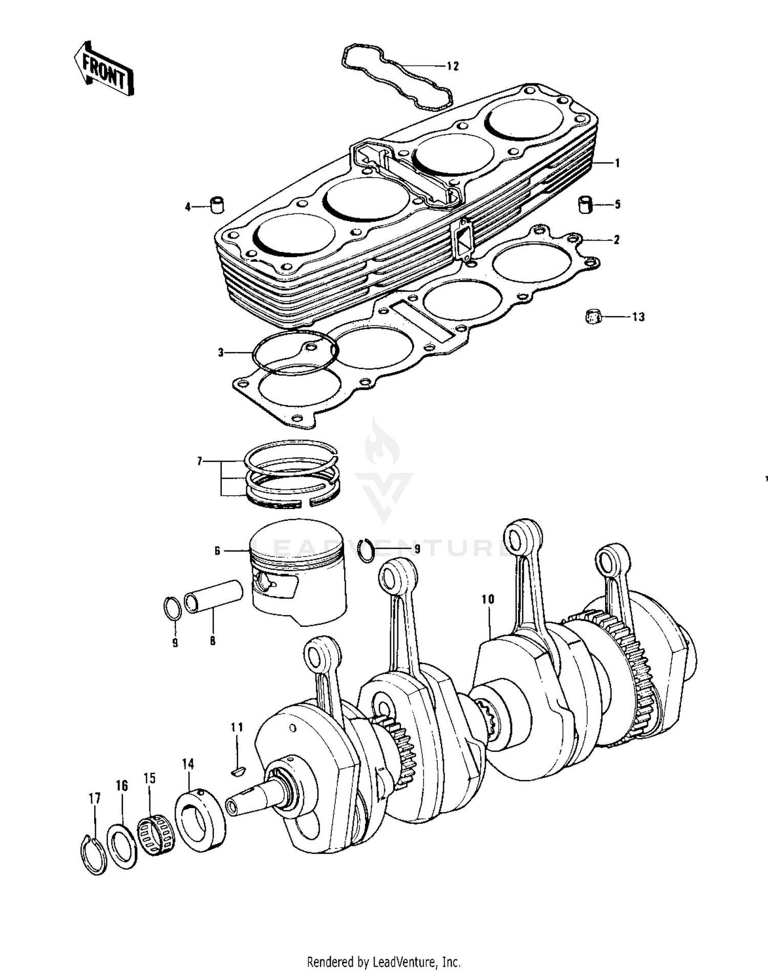 CYLINDER/PISTONS/CRANKSHAFT