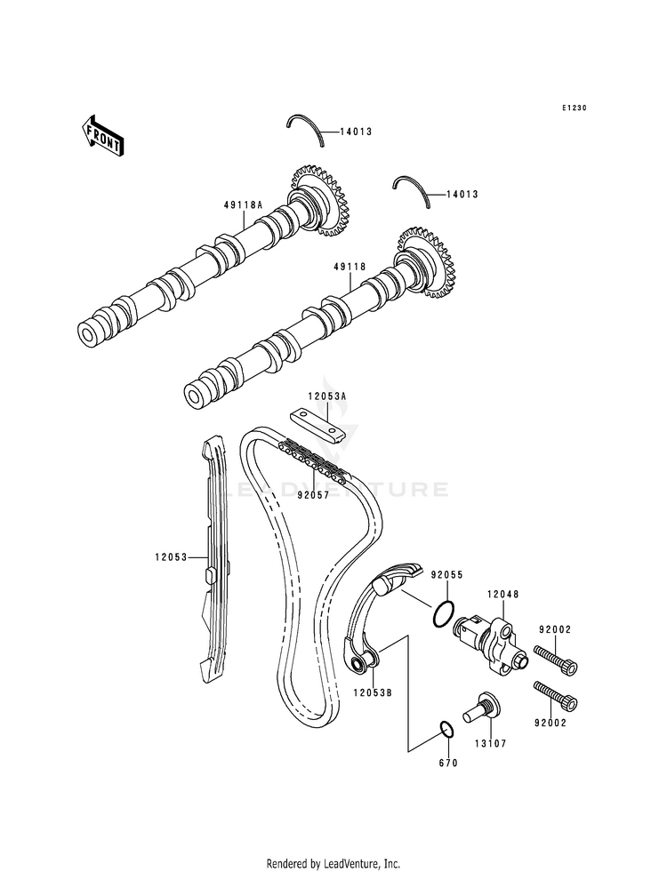 Camshaft(S)/Tensioner Schematic