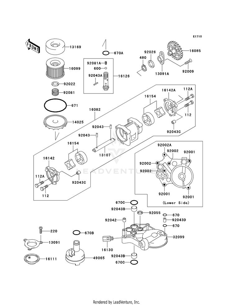 Oil Pump/Oil Filter Schematic
