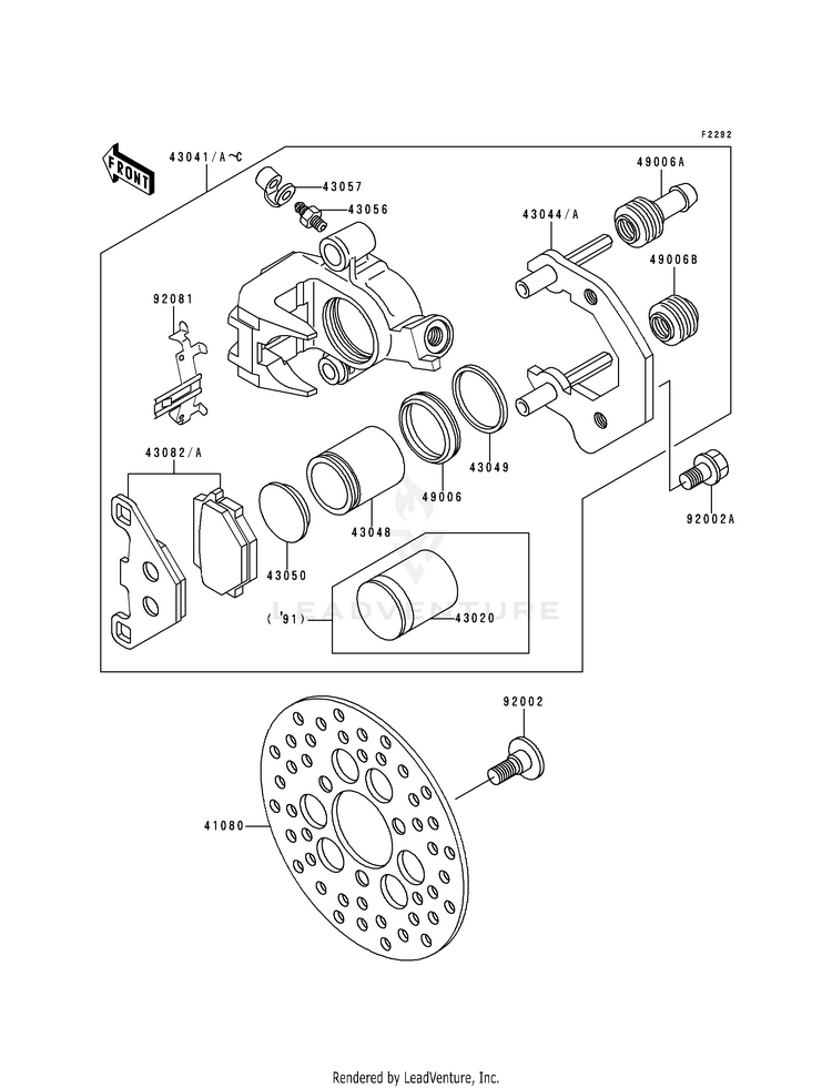 Front Caliper Schematic