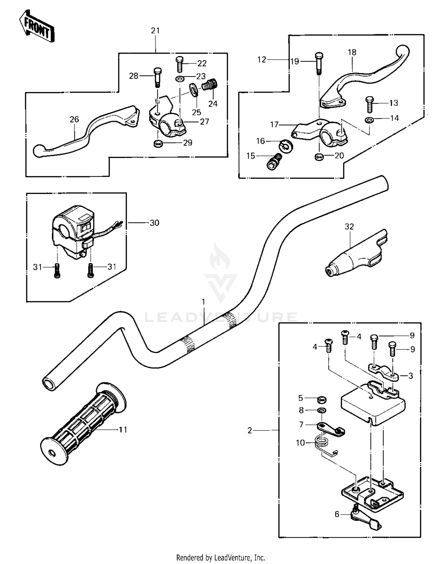 HANDLEBAR ('83 KLT200-C1)