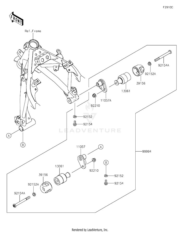 Accessory(Slider) EX400GPFBL Ninja 400 ABS (2023) Schematic