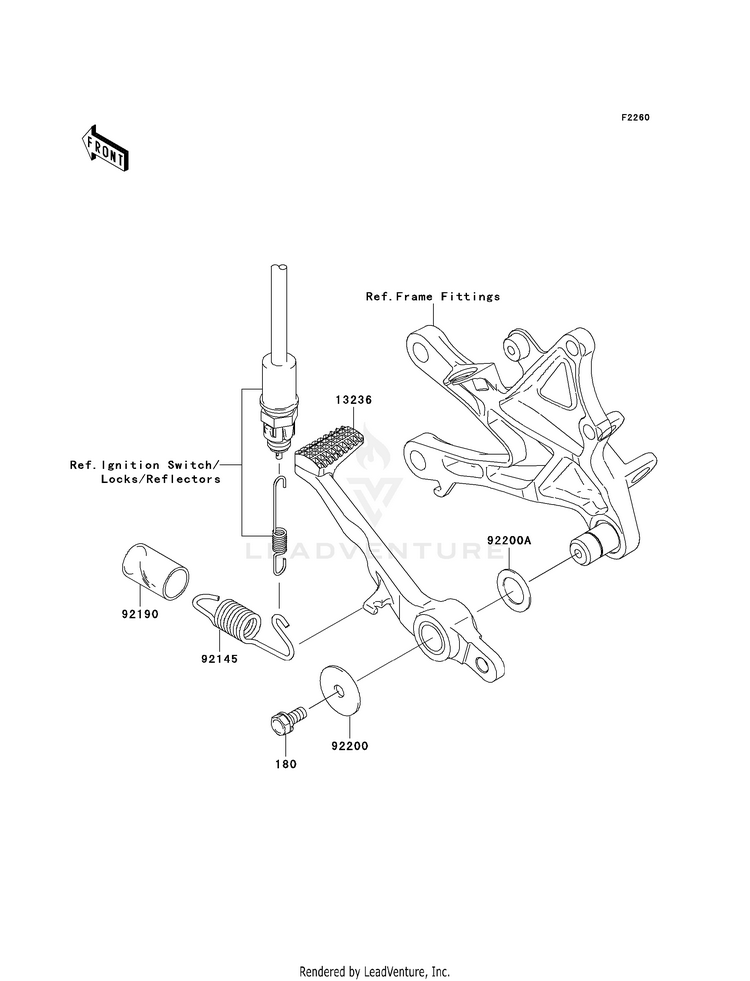 Brake Pedal/Torque Link Schematic