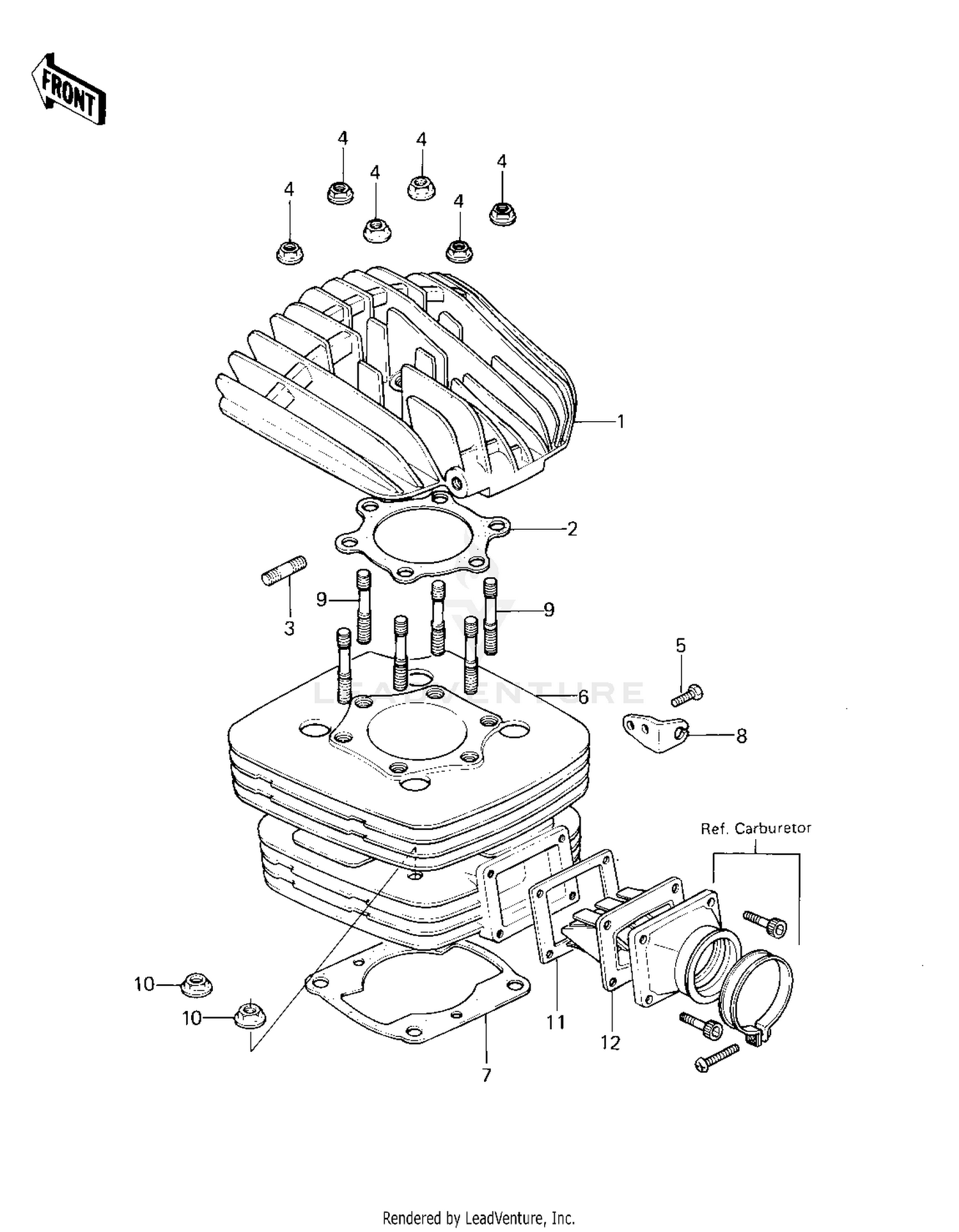 CYLINDER HEAD/CYLINDER/REED VALVE