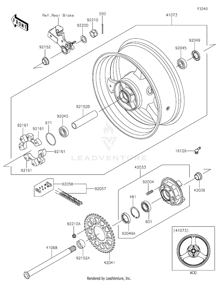 Rear Wheel/Chain Schematic