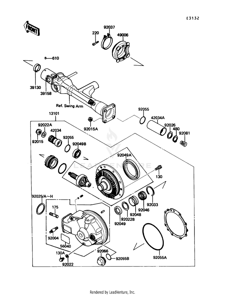 Drive Shaft/Final Gear Schematic