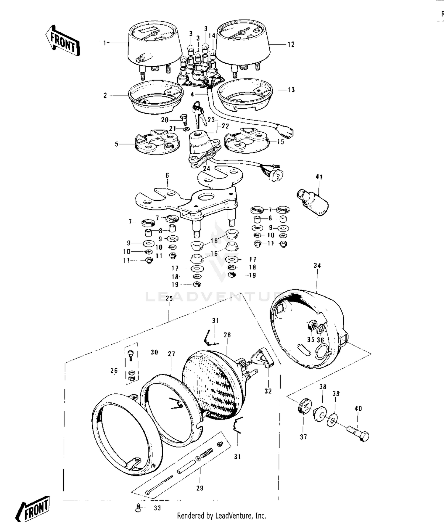 METERS/IGNITION SWITCH/HEADLIGHT ('76-'7