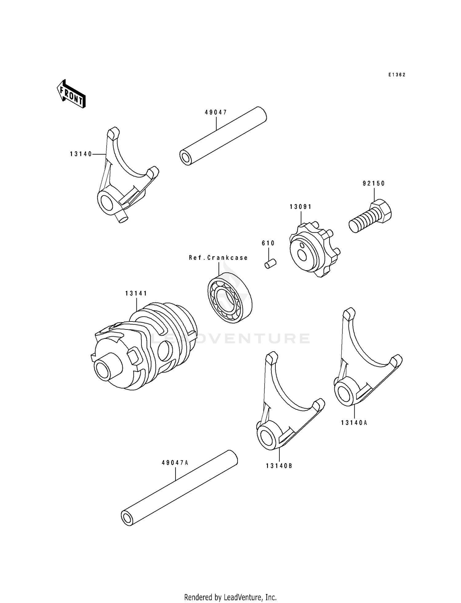 CHANGE DRUM/SHIFT FORK