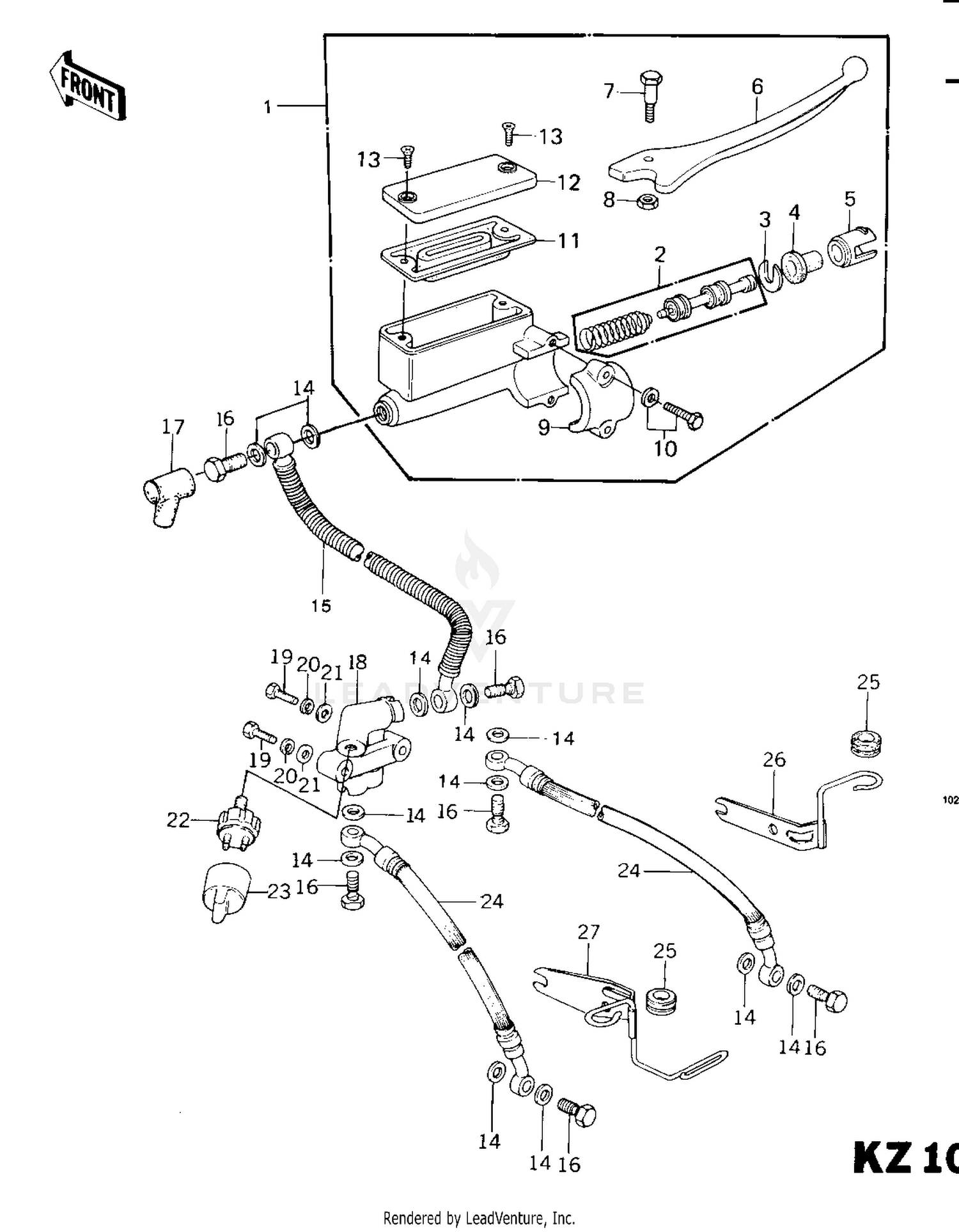 FRONT MASTER CYLINDER (KZ1000-C4)