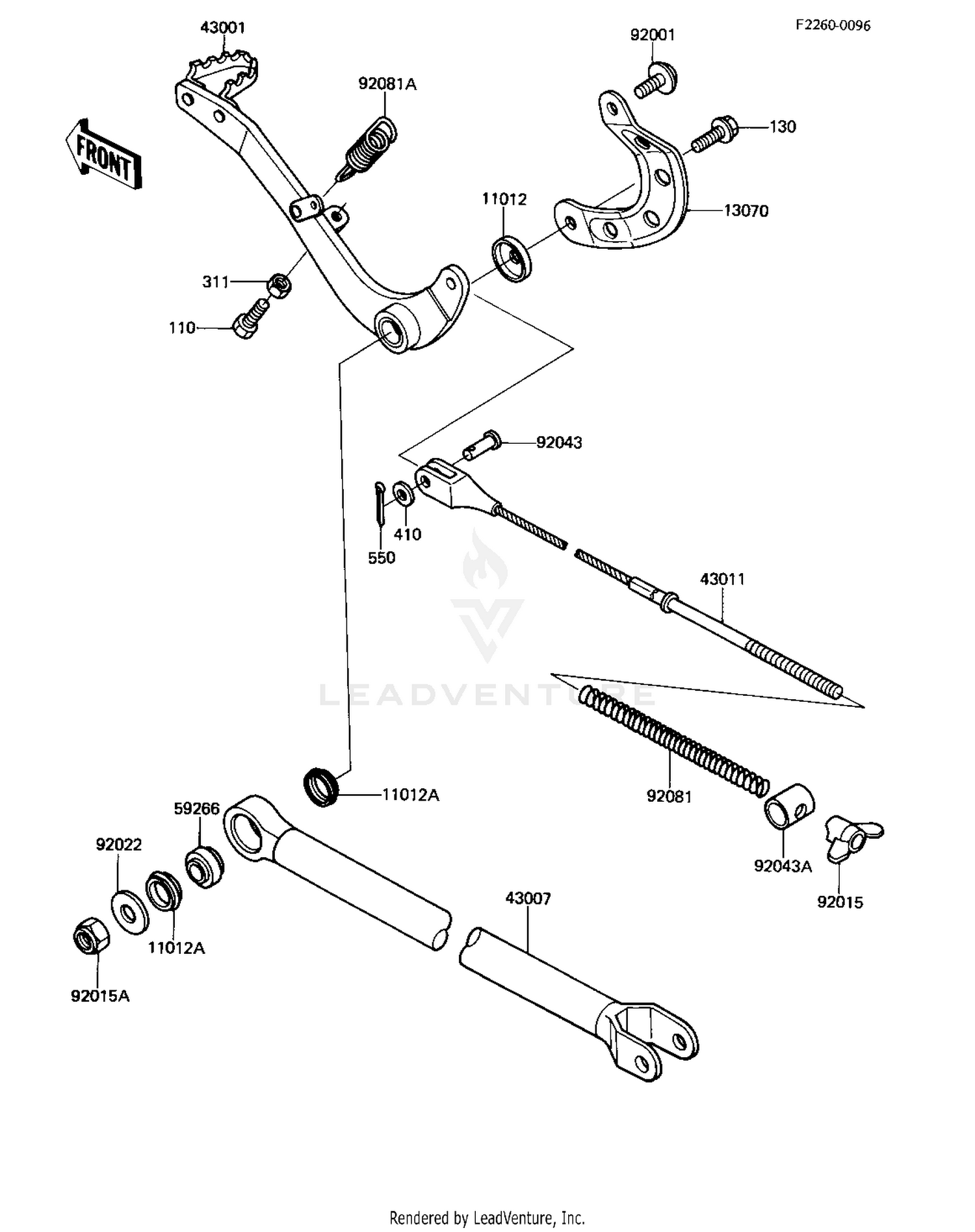 BRAKE PEDAL/TORQUE LINK ('83 A1)
