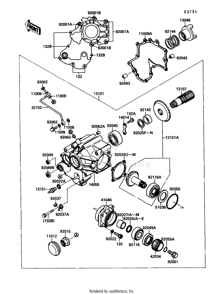 Front Bevel Gear Schematic