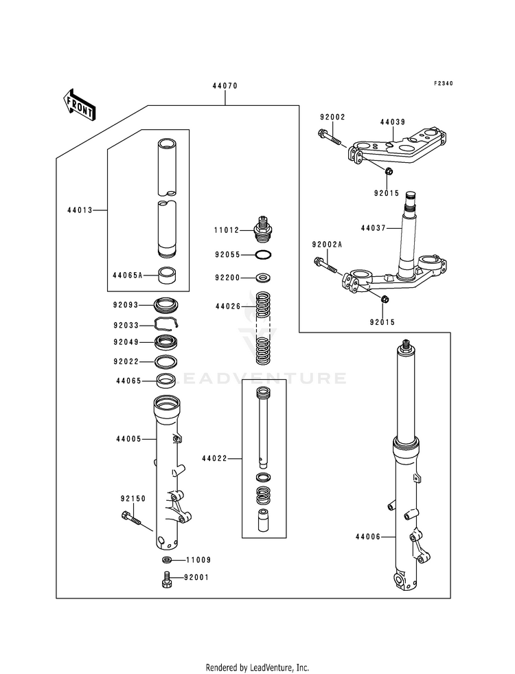 Front Fork (Zg1000-A10-A13) Schematic