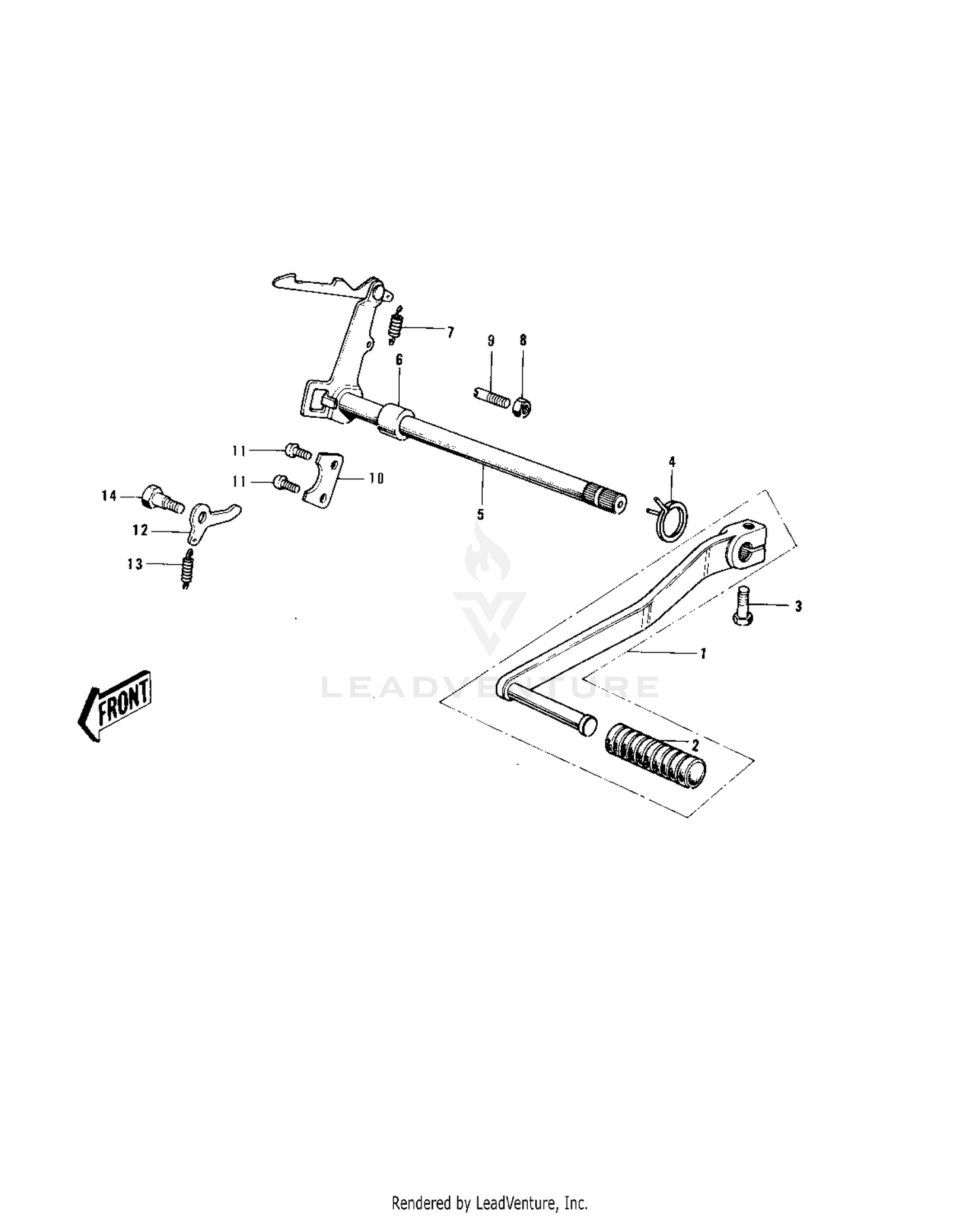 GEAR CHANGE MECHANISM ('74-'75 MC1M/MC1M