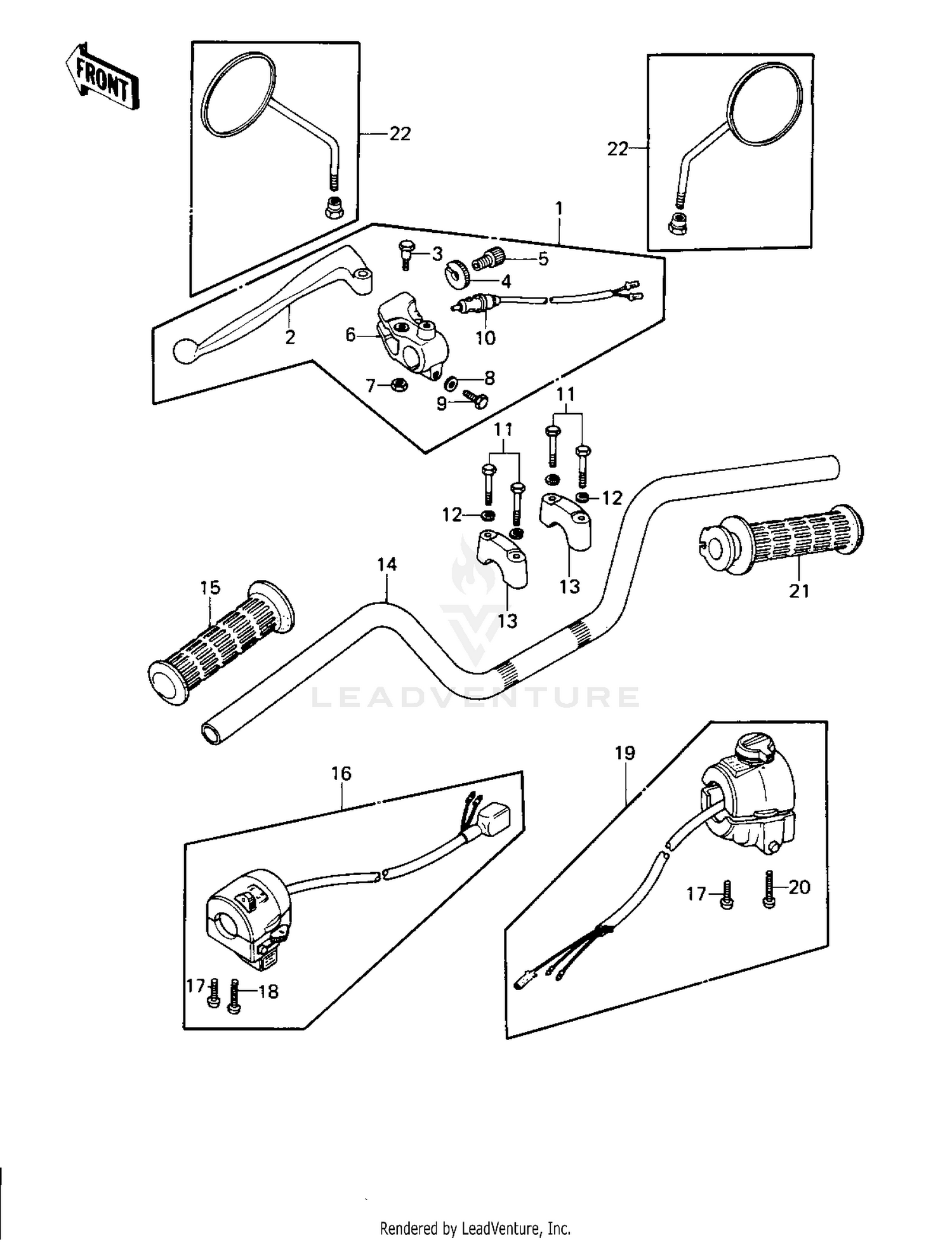 HANDLEBAR ('79-'80 B3/B4)