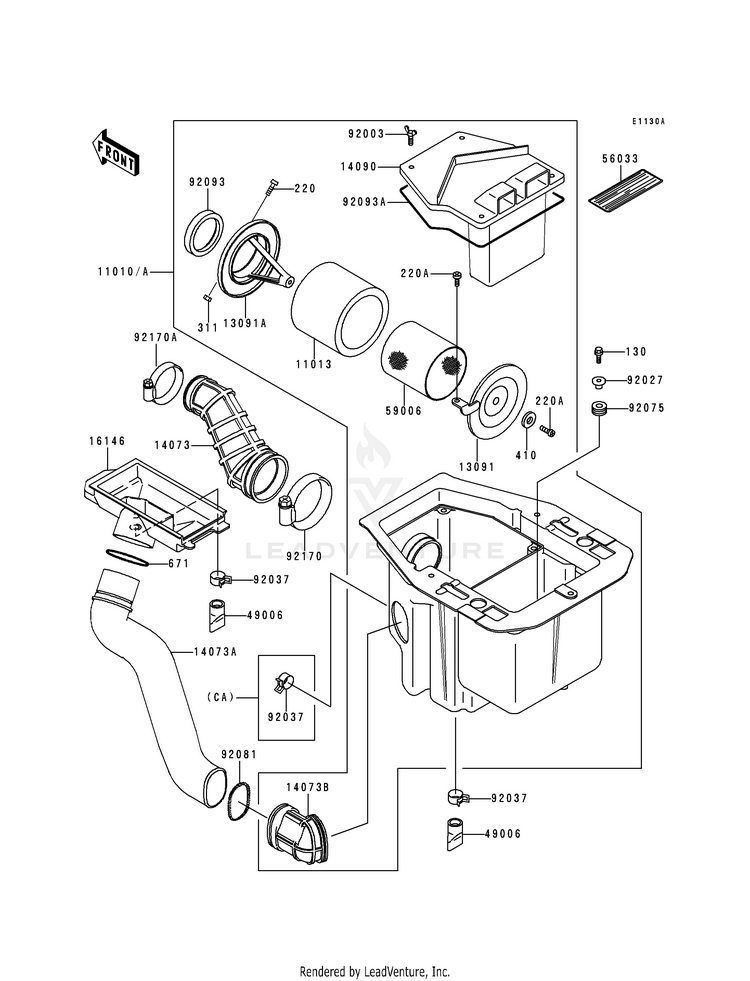 Air Cleaner (Klf400-B7) Schematic