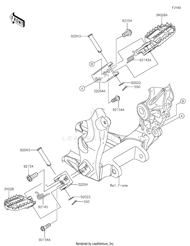 Footrests KX450MRFAN KX450 50th Anniversary Edition (2024) Schematic