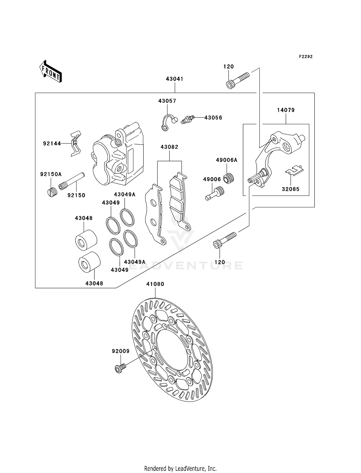 FRONT BRAKE (KLX300-A7/A8)
