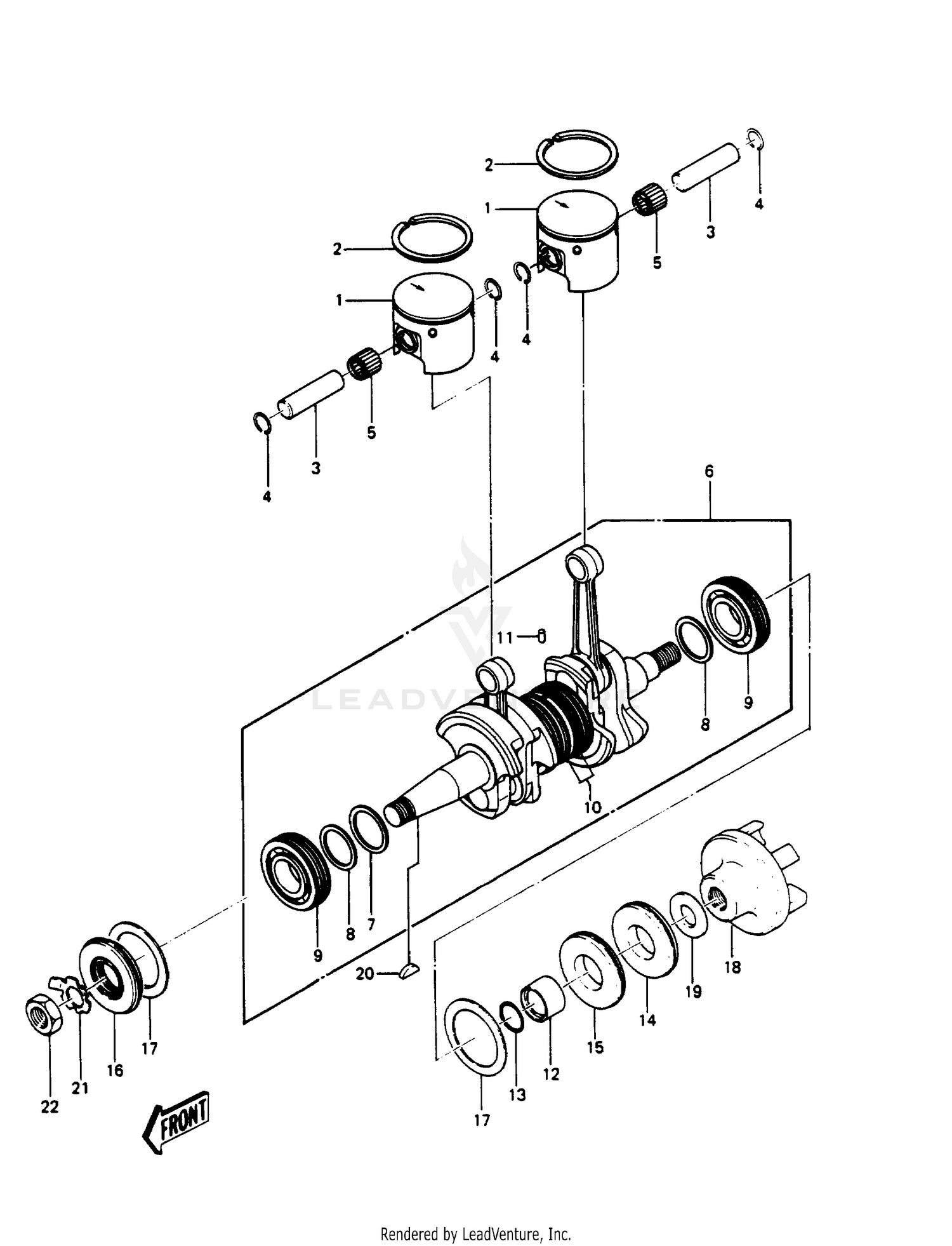 CRANKSHAFT/PISTONS
