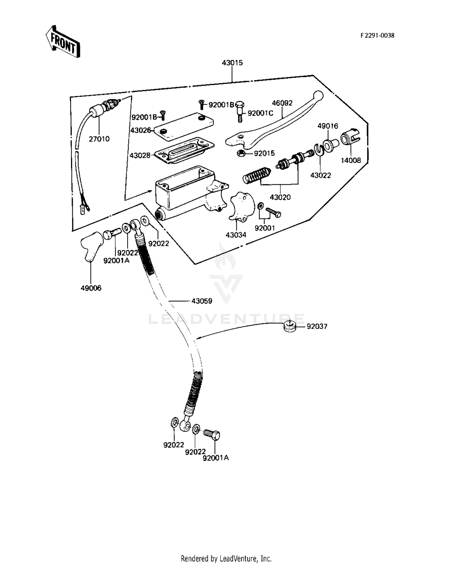 FRONT MASTER CYLINDER ('82-'83 C3/C4)