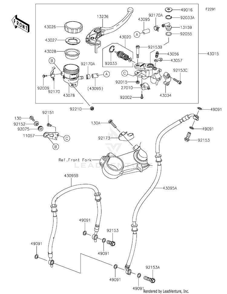 Front Master Cylinder Schematic