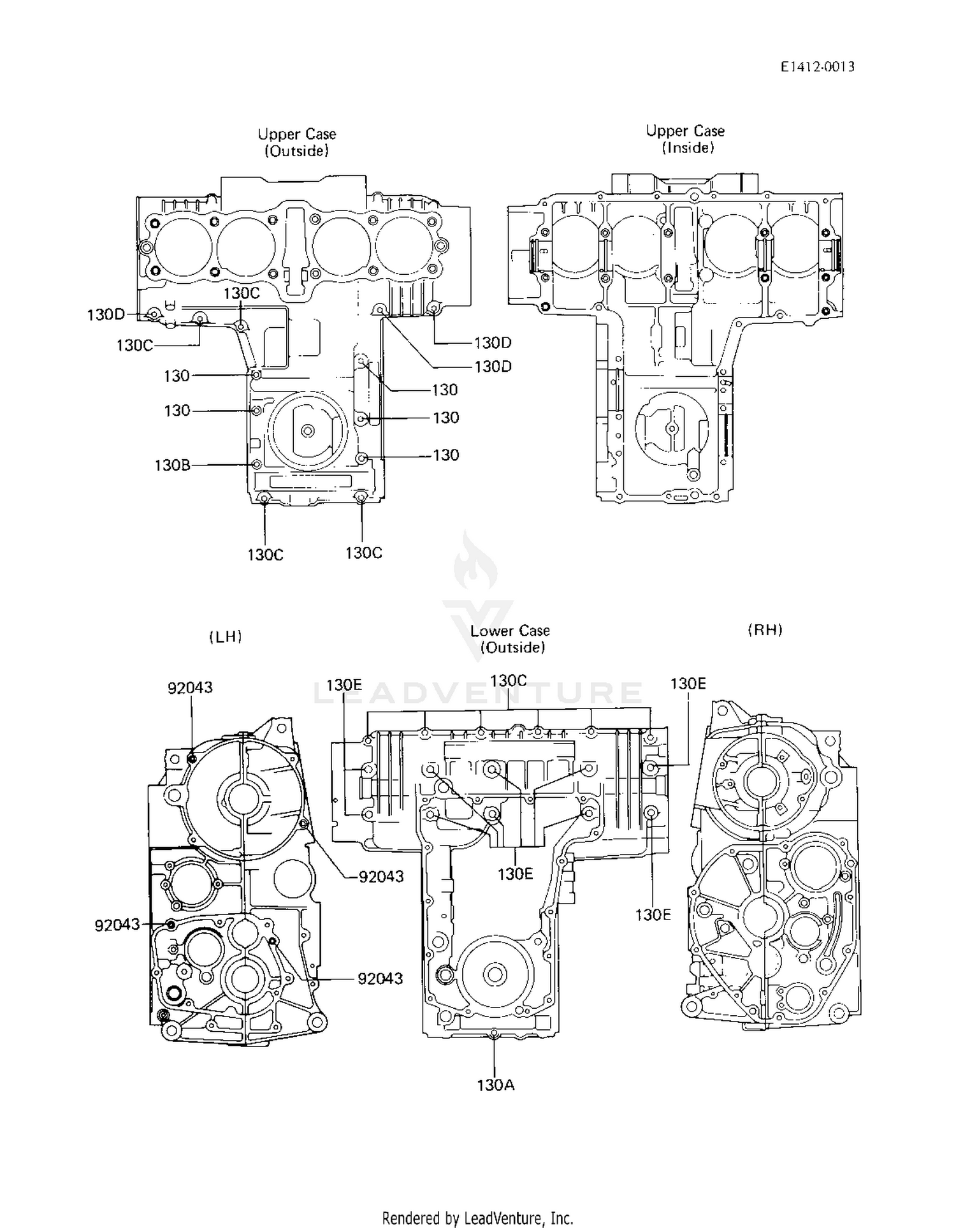 CRANKCASE BOLT & STUD PATTERN