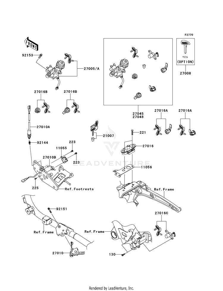 Ignition Switch/Locks/Reflectors Schematic