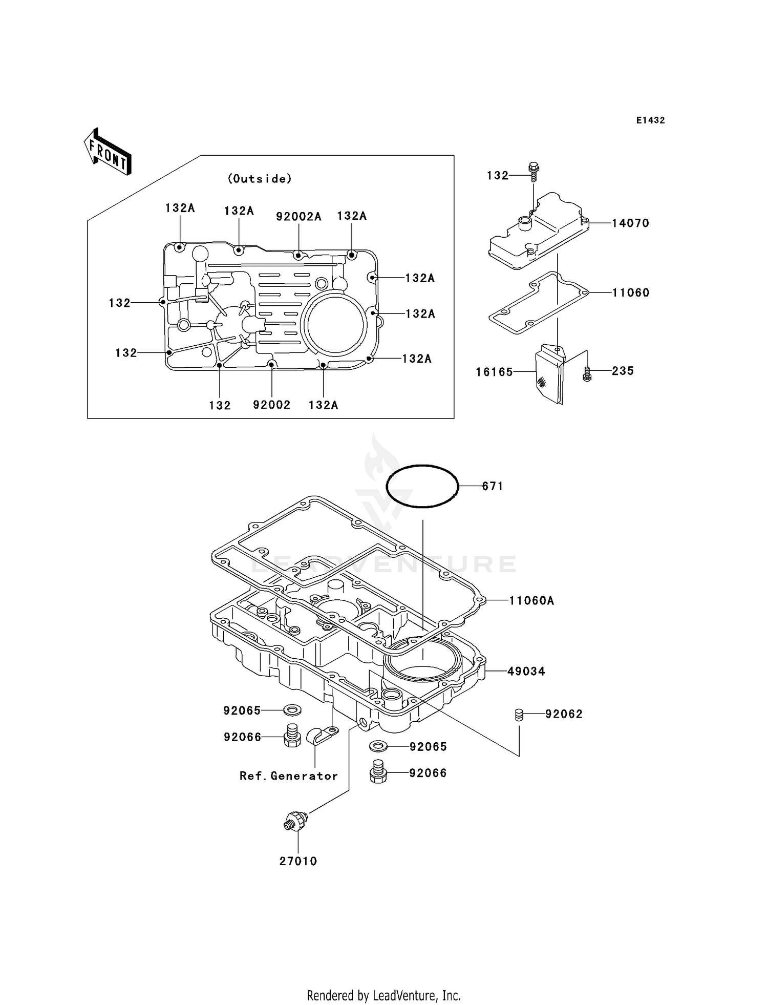 BREATHER COVER/OIL PAN