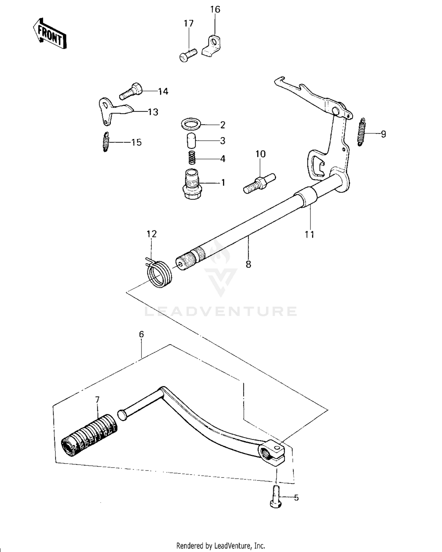 GEAR CHANGE MECHANISM (KM100-A6/A7)