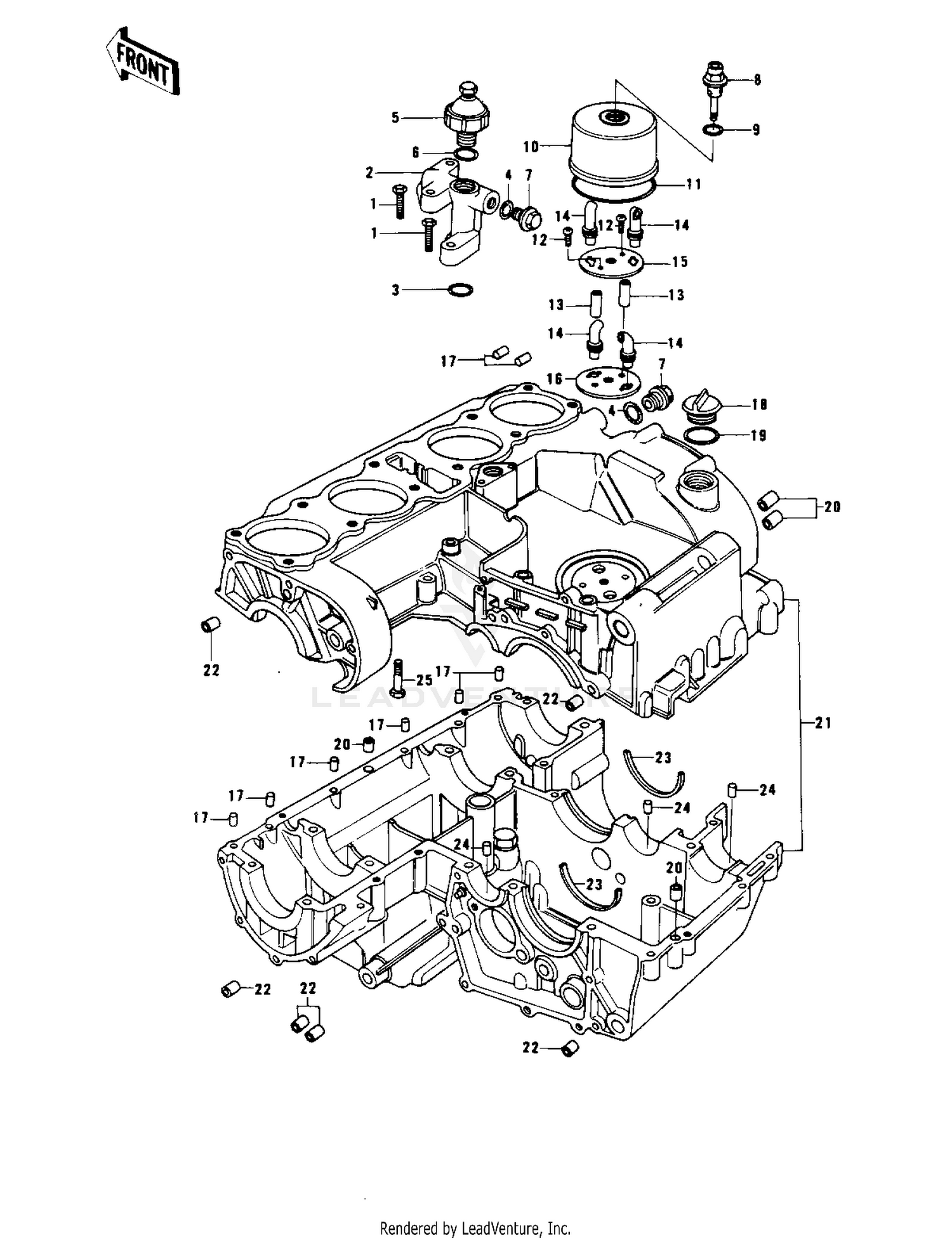 CRANKCASE/BREATHER COVER ('77-'78 B1/B2)