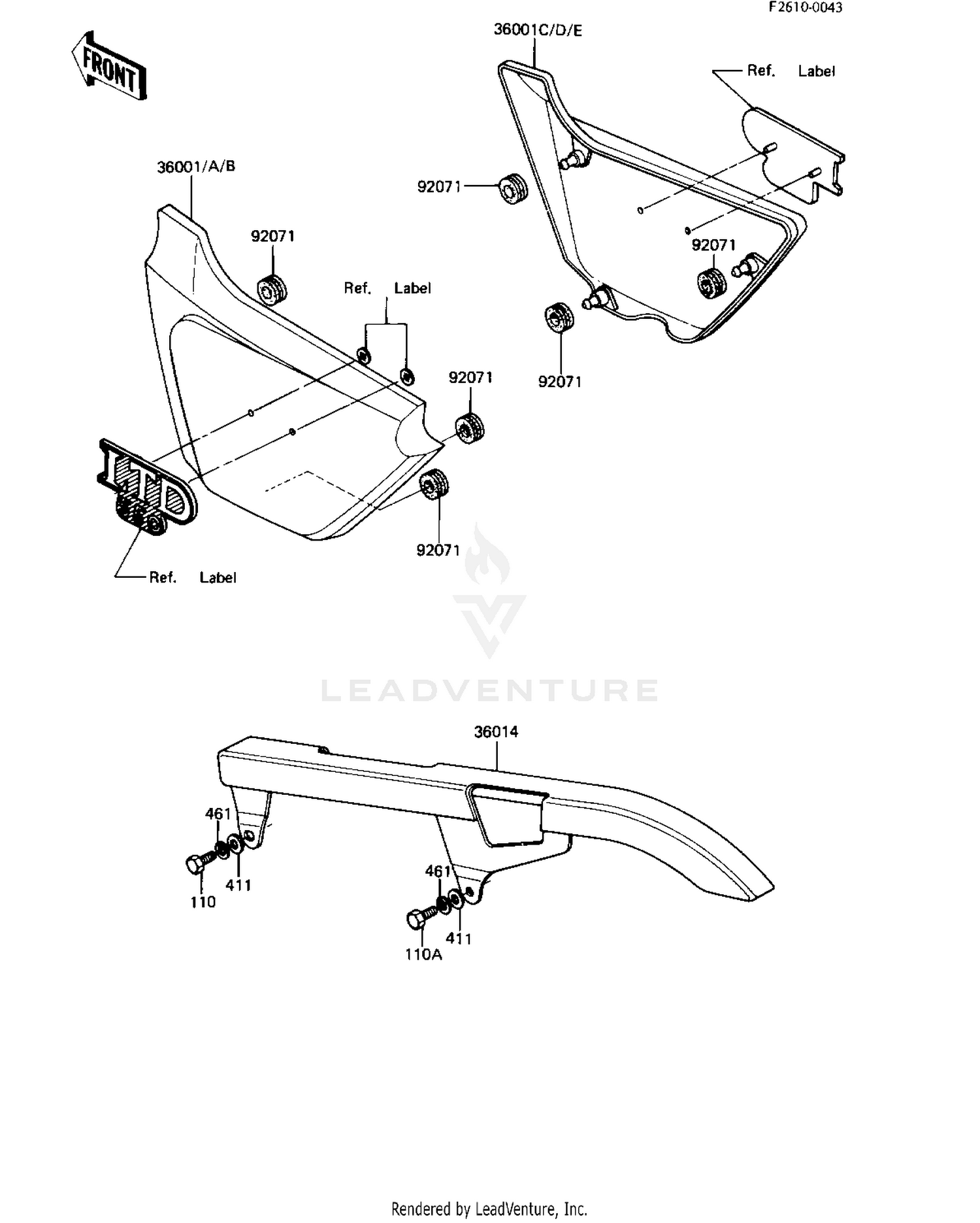 SIDE COVERS/CHAIN COVER ('82-'83 C3/C4)