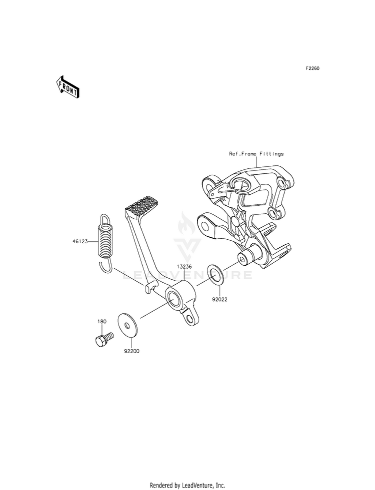 Brake Pedal/Torque Link Schematic