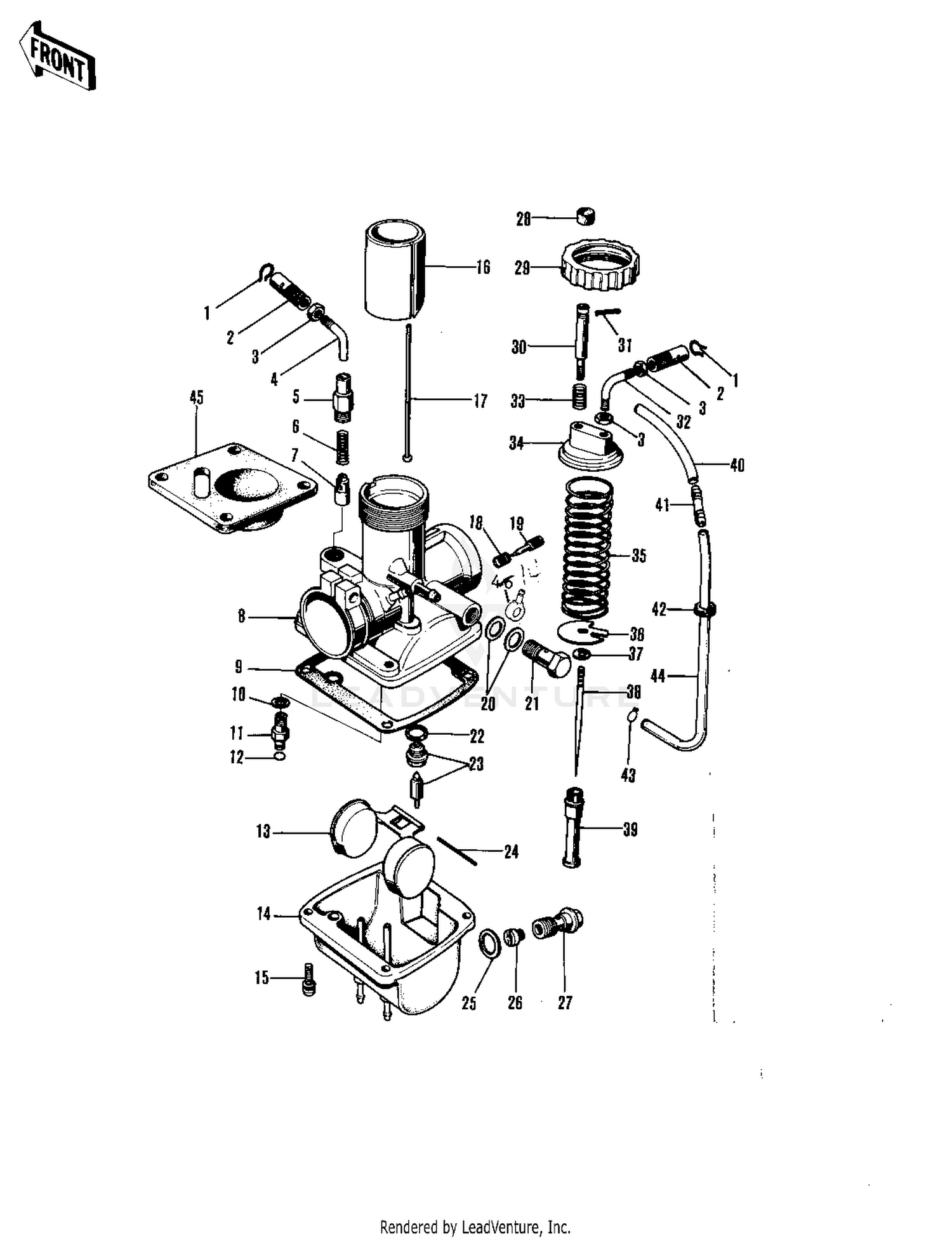 CARBURETOR ('71-'73 F7/F7-A/F7-B)