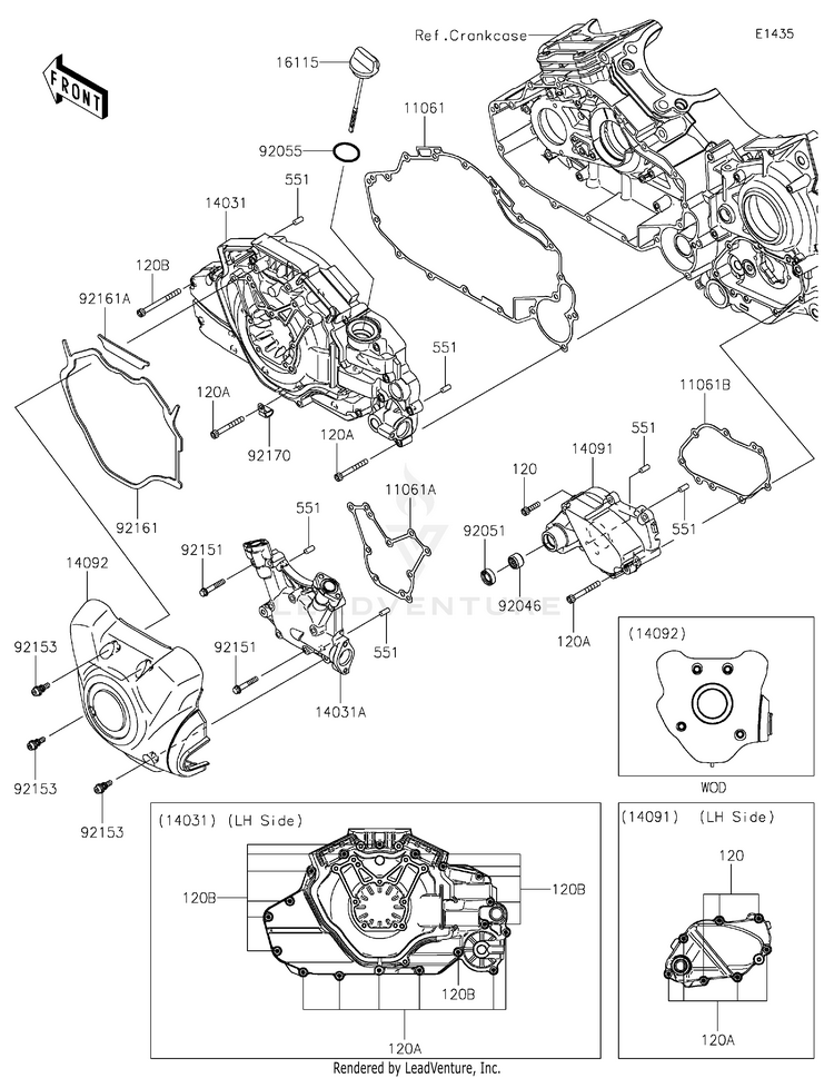 Left Engine Cover(S) Schematic