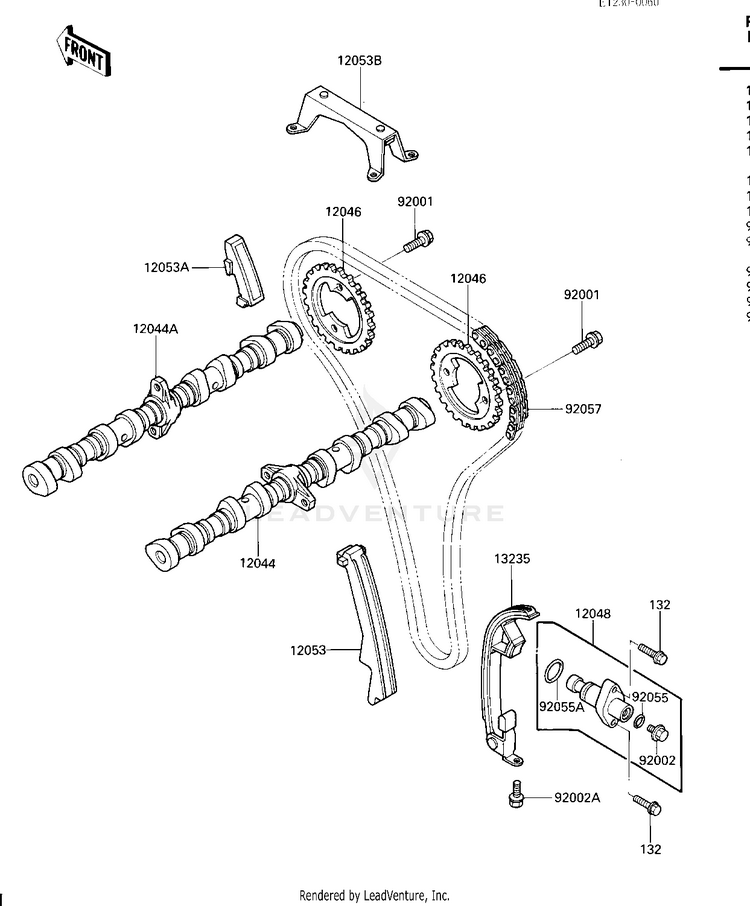 Camshafts/Chain/Tensioner Schematic