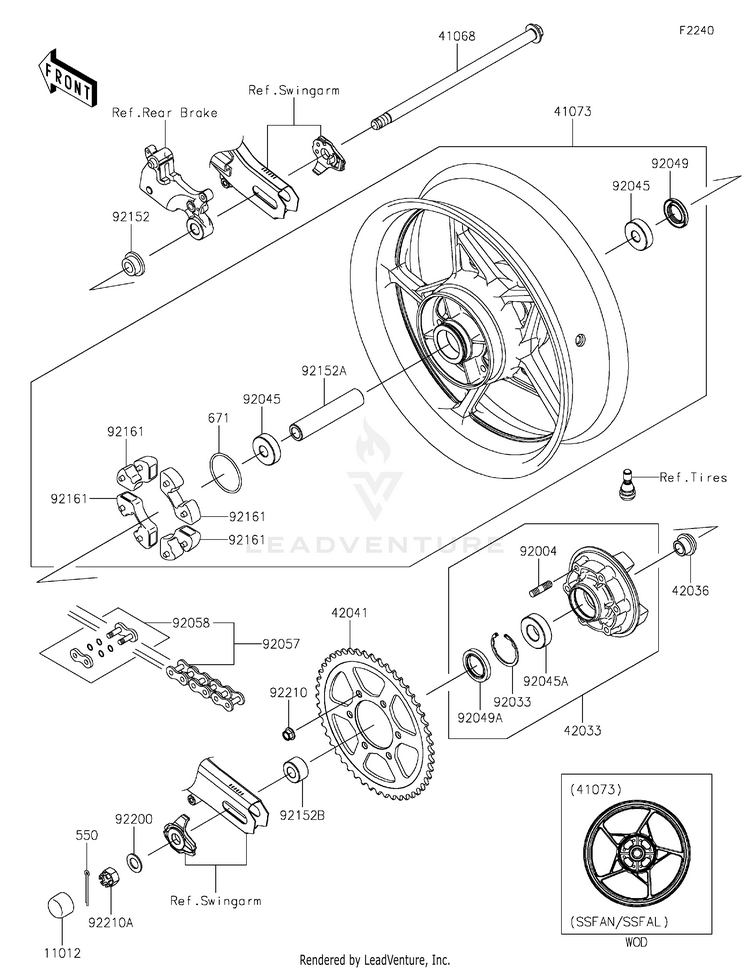 Rear Wheel/Chain Schematic