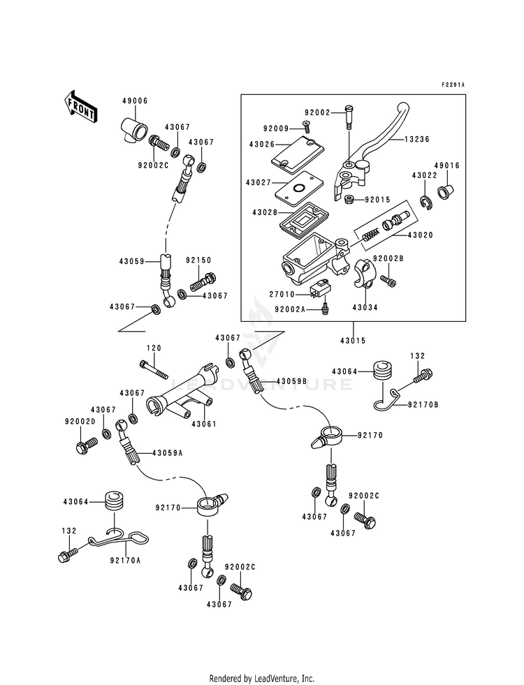 Front Master Cylinder (Zr750-C2/C3) Schematic