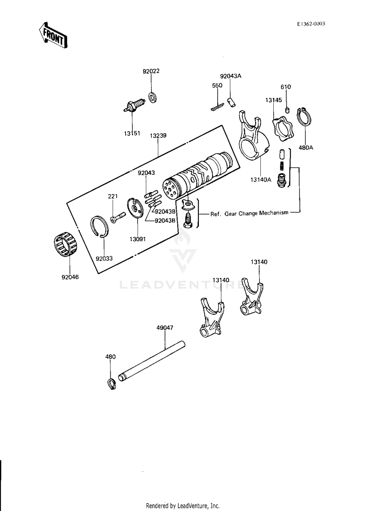 GEAR CHANGE DRUM & FORKS