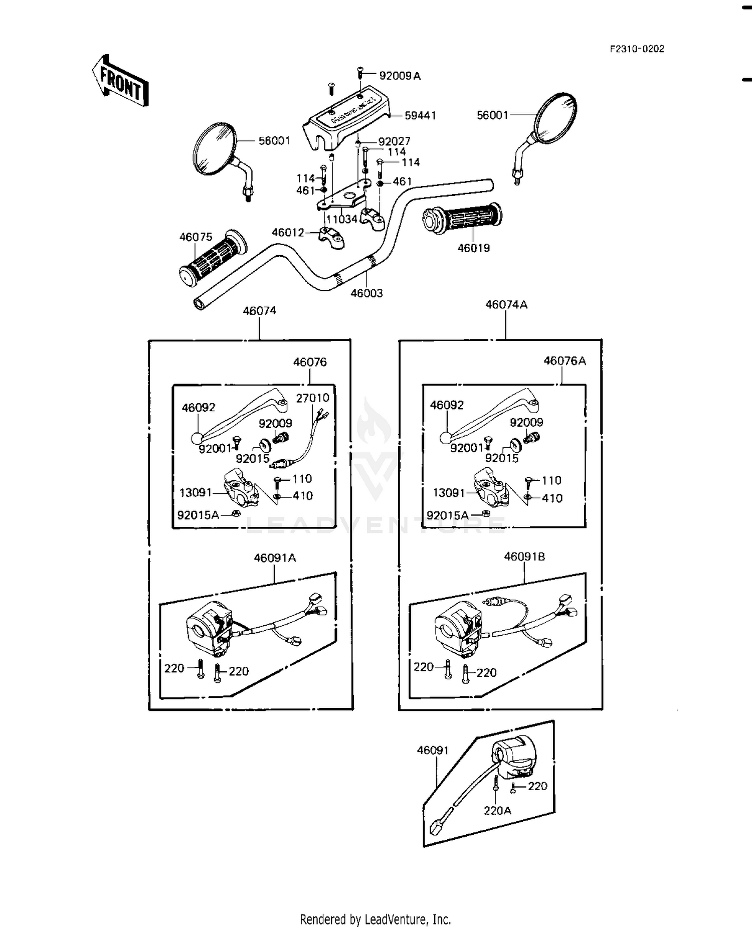 HANDLEBAR (KZ1100-A1/A2)