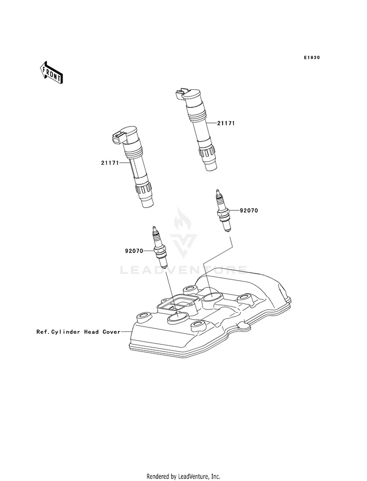 Ignition System EX300BES Ninja 300 ABS (2014) Schematic