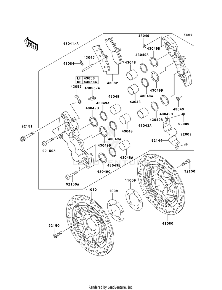 Front Brake (B1/B2) Schematic