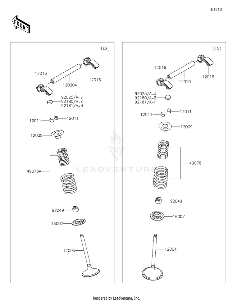 Valve(S) 2 KX450MRFAN KX450 50th Anniversary Edition (2024) Schematic